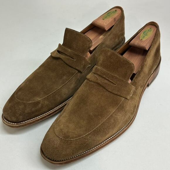 Grenson Other - EXCELLENT Grenson Men's Floyd Suede Penny Loafers Snuff Brown US 11 / UK 10
